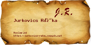Jurkovics Réka névjegykártya