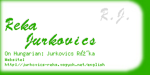 reka jurkovics business card